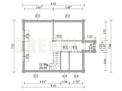 Plan RDC du chalet en bois Ambra