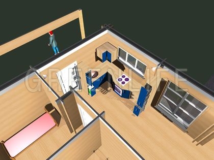 Plan de la cuisine en 3D