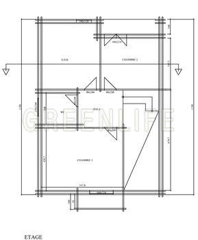 Plan chalet bois EMMA Etage