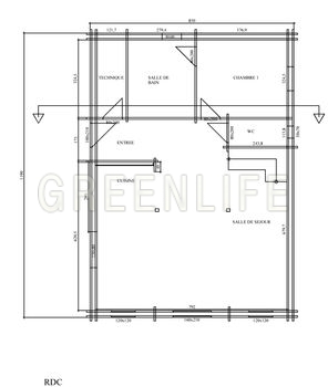 Plan chalet bois EMMA RDC