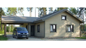 Maison ossature bois avec carport