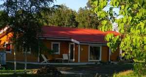 Maison en bois vue exterieur