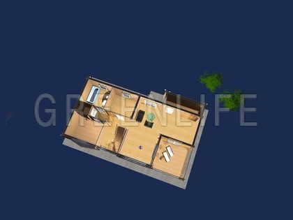 Maison bois 140m2 en 3D