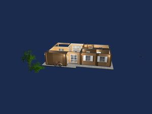 Plan maison bois Louisa 3D