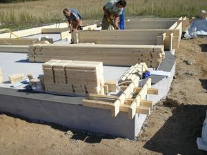 construction de la maison en bois en kit louisa