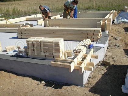 construction de la maison en bois en kit louisa