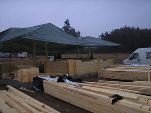 construction de la maison en bois en kit louisa