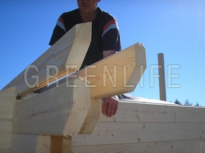 construction de la maison en bois en kit louisa