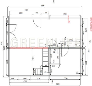 Plan Chalet bois Mareva RDC